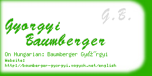 gyorgyi baumberger business card